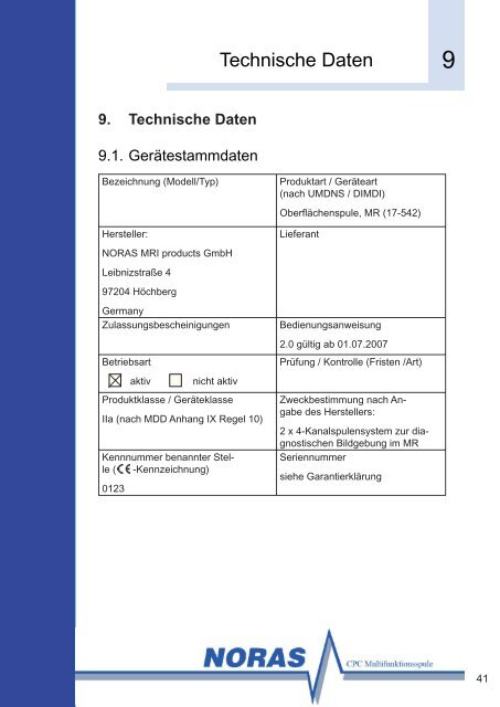 8-Kanal Multifunktionsspule Clothespincoil (CPC) - NORAS MRI ...