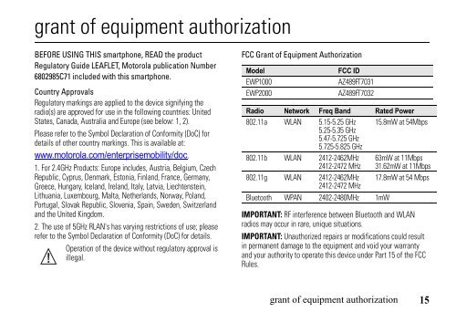 EWP-1000 User Guide - Advanced Wireless Communications