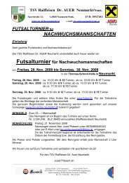NACHWUCHSMANNSCHAFTEN - TSV 