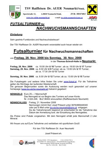 NACHWUCHSMANNSCHAFTEN - TSV "Eiche" Neumarkt