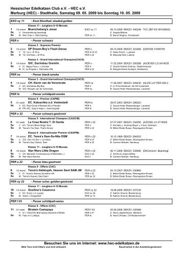 Katalog - Hessischer Edelkatzen Club e.V.