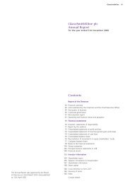GlaxoSmithKline plc Annual Report Contents