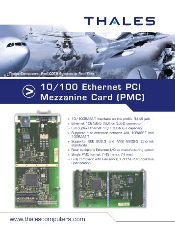 10/100 Ethernet PCI Mezzanine Card (PMC) - Acoutronic.se