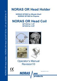 NORAS OR Head Holder NORAS OR Head Coil - NORAS MRI ...