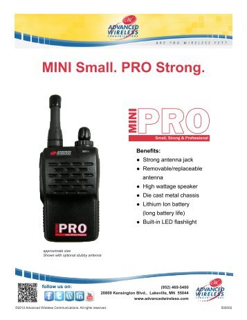 MINI Small. PRO Strong. - Advanced Wireless Communications