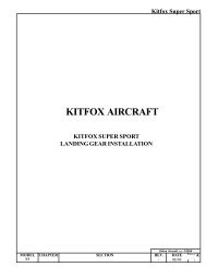 Inspection Checklist - Kitfox Aircraft