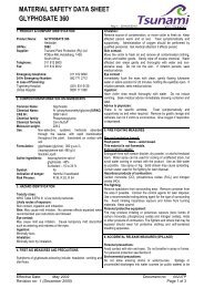 MSDS Glyphosate 360 - Bush Encroachment