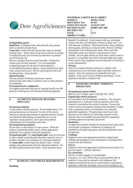 MSDS - MSMA 720 SL.pdf - Bush Encroachment