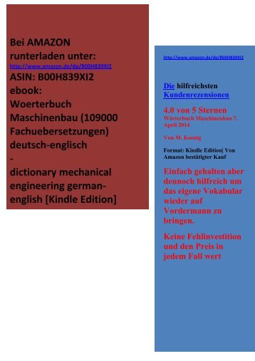 mechanical engineering german english