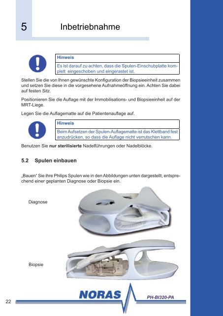 und Biopsiesystem PH-BI320-PA - NORAS MRI products GmbH