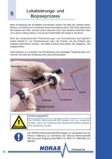 und Biopsiesystem PH-BI320-PA - NORAS MRI products GmbH