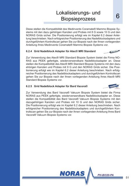 und Biopsiesystem PH-BI320-PA - NORAS MRI products GmbH