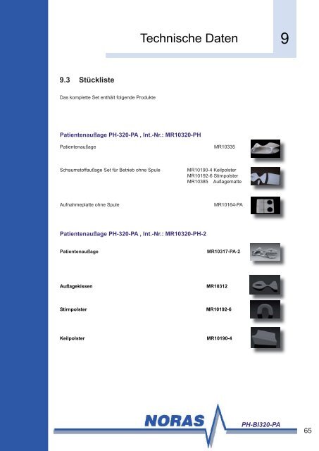 und Biopsiesystem PH-BI320-PA - NORAS MRI products GmbH