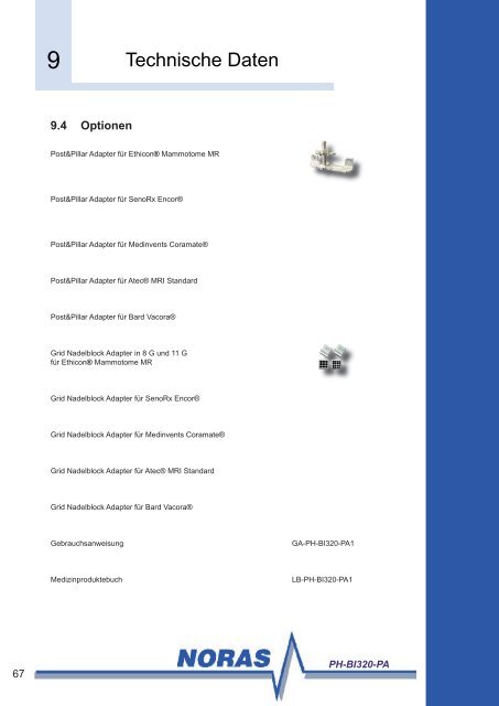 und Biopsiesystem PH-BI320-PA - NORAS MRI products GmbH