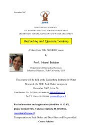 Biofouling and Quorum Sensing - Prof. Naomi Balaban