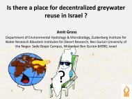 Is there a place for decentralized greywater reuse in Israel ?