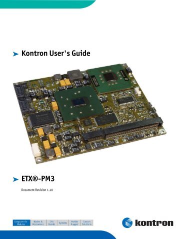 ® Kontron User's Guide ® ETX®-PM3 - Fortec AG