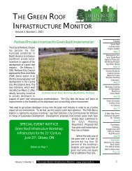 the green roof infrastructure monitor - Green Roofs for Healthy Cities
