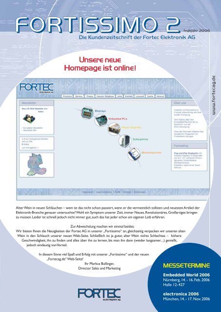 Unsere neue Homepage ist online! - Fortec AG