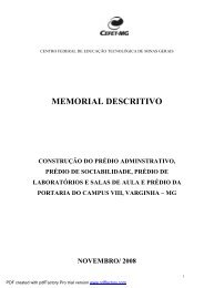 Memorial Descritivo - Blocos I, II, III e IV