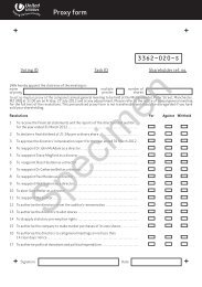 specimen copy of the proxy form - United Utilities