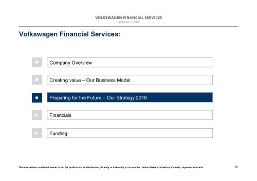 The Key to Mobility - Volkswagen Financial Services AG