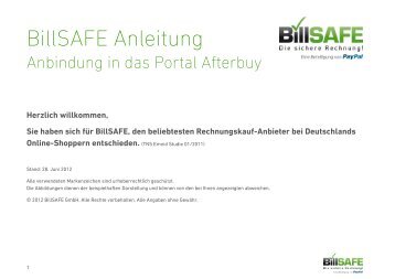 BillSAFE Anleitung