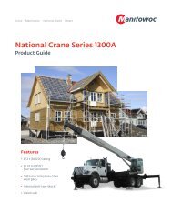 National Crane Series 1300A - Manitowoc Cranes