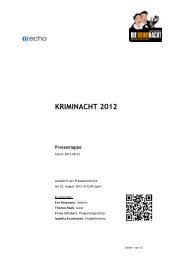KRIMINACHT 2012 - Echo Medienhaus