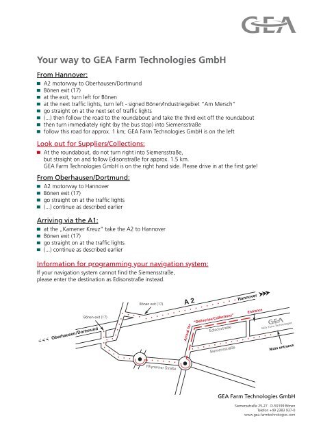 Location plan - GEA Farm Technologies