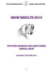 show catalogue 2010 - Arab Horse Society Scottish Regional Group