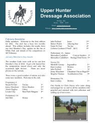 February 2012 Newsletter - Upper Hunter Dressage Association