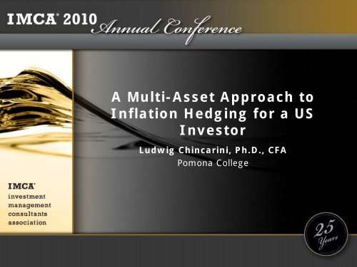 A Multi-Asset Approach to Inflation Hedging for a US Investor