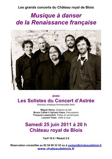 concert astree - ChÃ¢teau de Blois