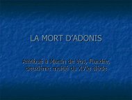 LA MORT D'ADONIS - ChÃ¢teau de Blois