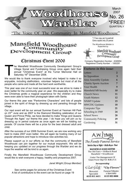 March 07 - Mansfield Woodhouse Community Website