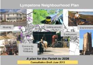 Draft for Consultation - Lympstone Village Website