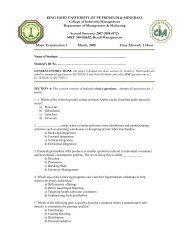 Major Exam 1 Section 1(pdf) - KFUPM Open Courseware