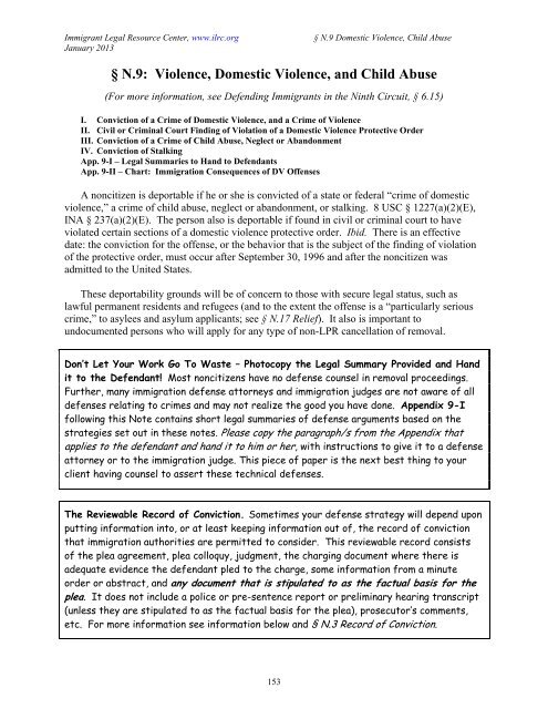 Ilrc Criminal Chart