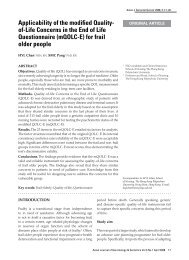 Asian journal of gerontology and geriatrics