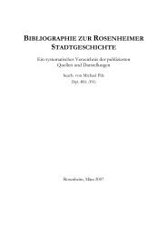 bibliographie zur rosenheimer stadtgeschichte - Stadtarchiv ...