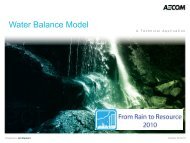 Water Balance Model - A Technical Application - Jim Dumont