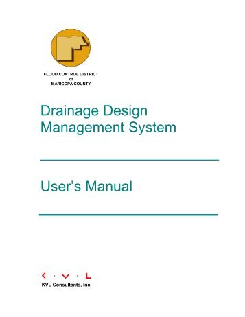 Drainage Design Management System User's Manual