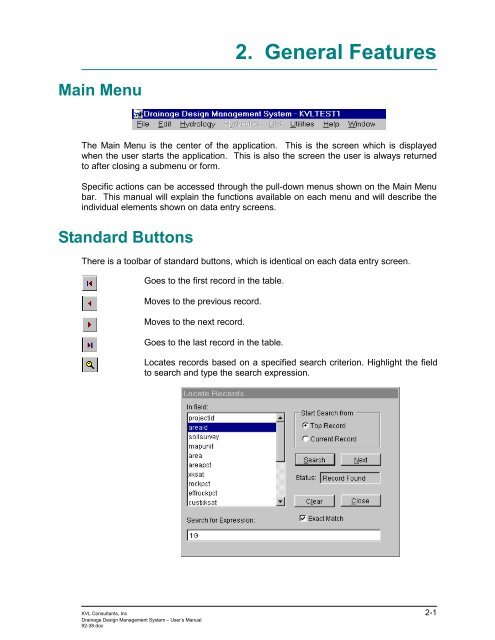 Drainage Design Management System User's Manual