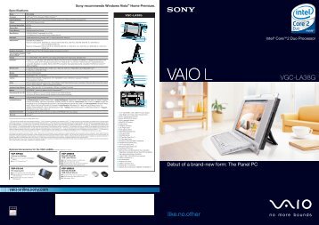 VAIO L VAIO - Sony Style