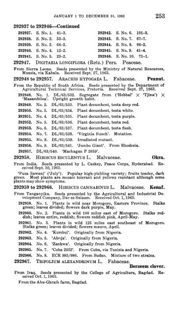 Plant Inventory No 171