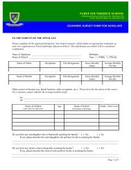 economic survey form - PAREF Southridge School