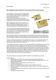 New integrated radio modules for long range wireless remote control