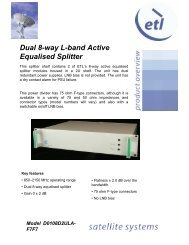 Dual 8-way L-band Active Equalised Splitter - ETL Systems