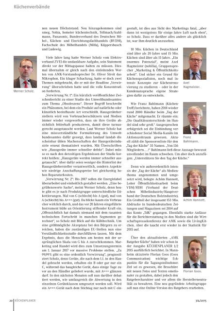 Ausgabe 3/4 / 2015 - KÜCHENPLANER